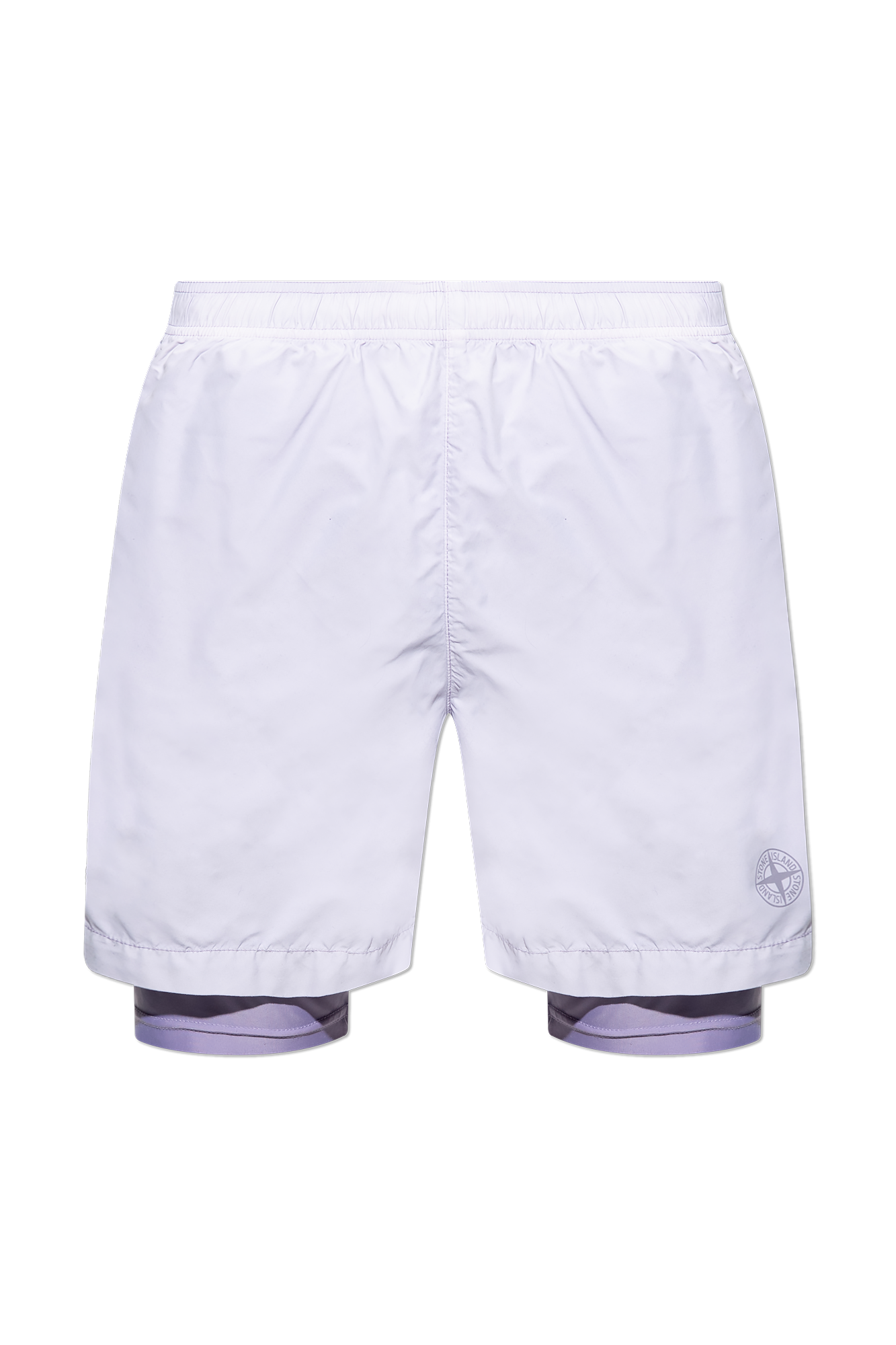 Stone Island Twolayer shorts with logo Men's Clothing Vitkac